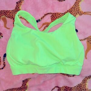 Athleta bright neon green ultimate sports bra size XS D-DD high intensity